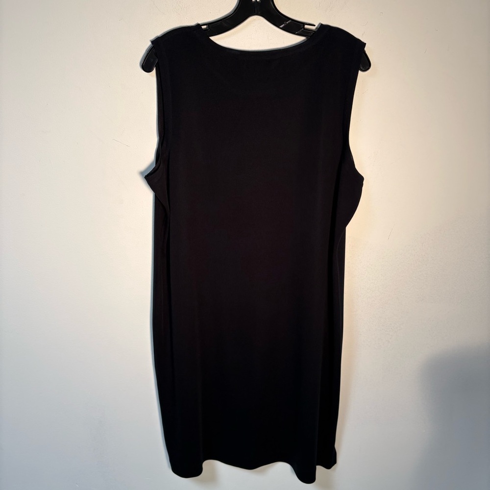 Ming Wang Womens Black Sleeveless Dress Acrylic Size 1X - Picture 6 of 11
